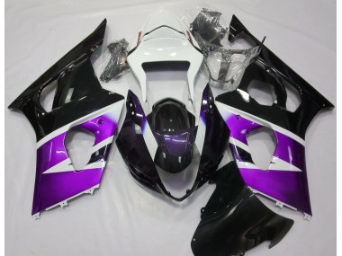 2003-2004 Glanz Lila & Weiß Suzuki GSXR 1000 Motorrad Verkleidungen
