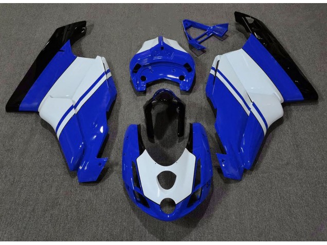 2003-2004 Glänzend Blau & Weiß Ducati 749 999 Motorrad Verkleidungen
