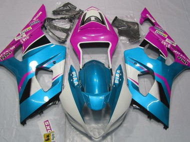 2003-2004 Glänzend Blau & Matt Schwarz Suzuki GSXR 1000 Motorrad Verkleidungen