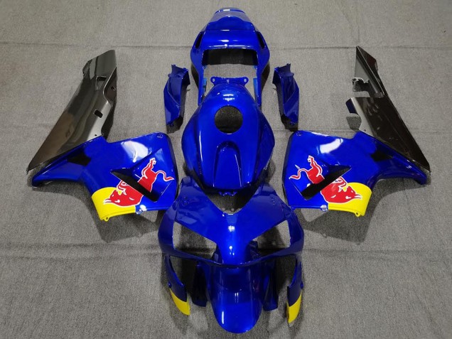 2003-2004 Glänzend Blaurot Bull Honda CBR600RR Motorrad Verkleidungen