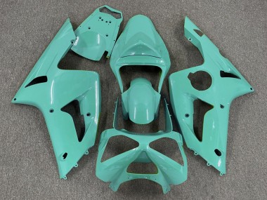 2003-2004 Glänzend Cyan Plain Kawasaki ZX6R Motorrad Verkleidungen