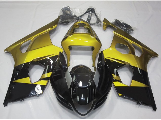 2003-2004 Glänzend Gelb & Schwarz Suzuki GSXR 1000 Motorrad Verkleidungen 2003-2004 Glänzend Gelb & Schwarz Suzuki GSXR 1000 Motorrad Verkleidungen