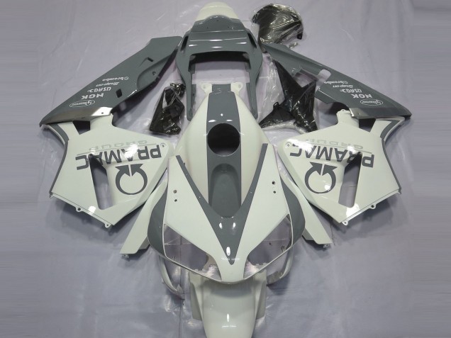 2003-2004 Glänzend Weiß & Grau Pramac Honda CBR600RR Motorrad Verkleidungen 2003-2004 Glänzend Weiß & Grau Pramac Honda CBR600RR Motorrad Verkleidungen