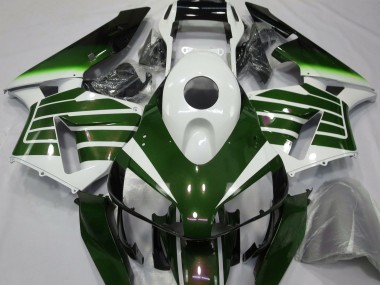 2003-2004 Glänzend Weiß & Grün Verblassen Honda CBR600RR Motorrad Verkleidungen