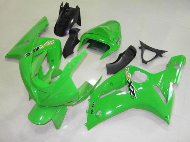 2003-2004 Grün Schwarz Cheq Kawasaki ZX6R Motorrad Verkleidungen