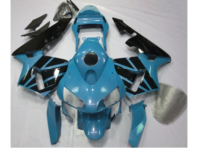2003-2004 Hellblau & Schwarz Glänzend Honda CBR600RR Motorrad Verkleidungen 2003-2004 Hellblau & Schwarz Glänzend Honda CBR600RR Motorrad Verkleidungen