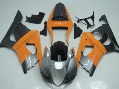 2003-2004 Hellorange Silber & Schwarz Suzuki GSXR 1000 Motorrad Verkleidungen