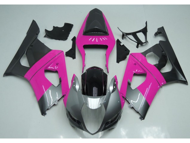 2003-2004 Rosa Silber & Schwarz Suzuki GSXR 1000 Motorrad Verkleidungen