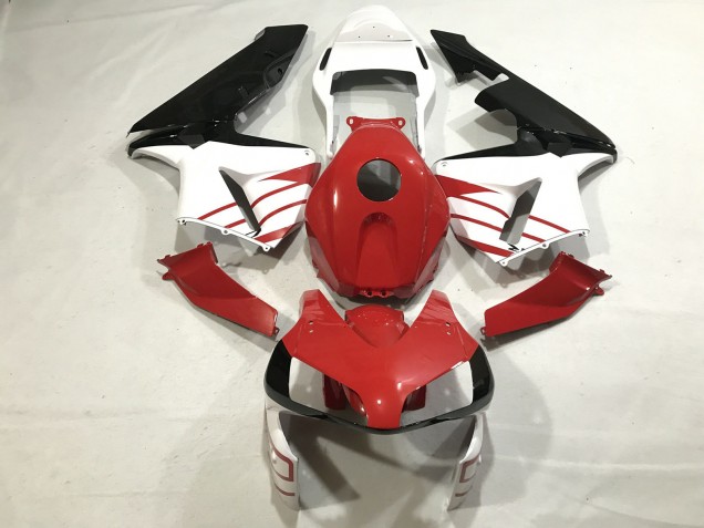 2003-2004 Rot Glänzend / Matt Weiß Honda CBR600RR Motorrad Verkleidungen 2003-2004 Rot Glänzend / Matt Weiß Honda CBR600RR Motorrad Verkleidungen