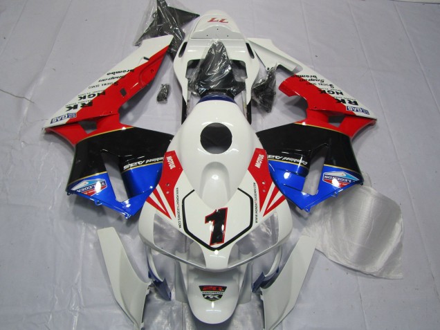 2003-2004 Rot Weiß Schwarz & Blau Honda CBR600RR Motorrad Verkleidungen 2003-2004 Rot Weiß Schwarz & Blau Honda CBR600RR Motorrad Verkleidungen
