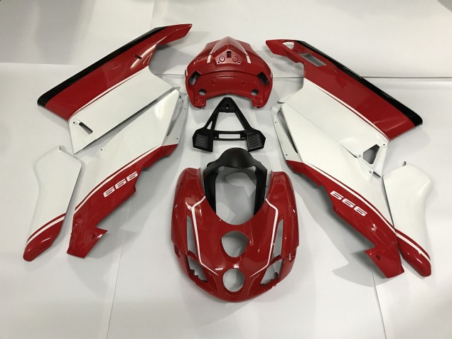 2003-2004 Weiß Rot & Schwarz Ducati 749 999 Motorrad Verkleidungen 2003-2004 Weiß Rot & Schwarz Ducati 749 999 Motorrad Verkleidungen