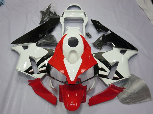 2003-2004 Weiß Rot & Schwarz Honda CBR600RR Motorrad Verkleidungen 2003-2004 Weiß Rot & Schwarz Honda CBR600RR Motorrad Verkleidungen