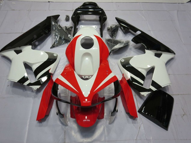 2003-2004 Weiß Rot & Schwarz OEM Honda CBR600RR Motorrad Verkleidungen 2003-2004 Weiß Rot & Schwarz OEM Honda CBR600RR Motorrad Verkleidungen