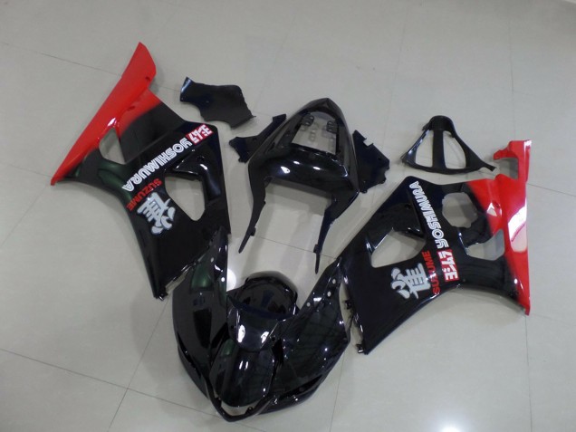 2003-2004 Rot & Schwarz Suzuki GSXR 1000 Motorrad Verkleidungen