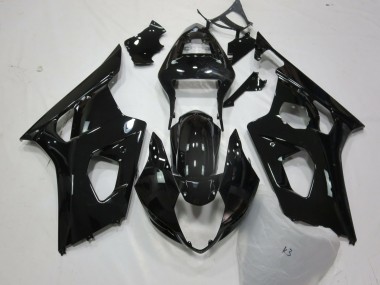 2003-2004 Schwarz Glänzend Suzuki GSXR 1000 Motorrad Verkleidungen