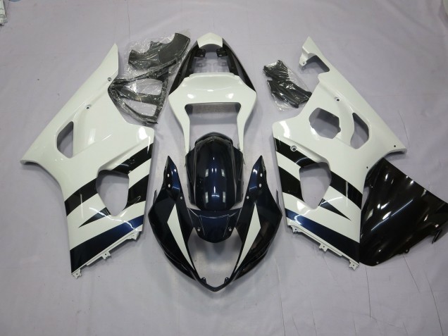 2003-2004 Weiß & Schwarz Suzuki GSXR 1000 Motorrad Verkleidungen 2003-2004 Weiß & Schwarz Suzuki GSXR 1000 Motorrad Verkleidungen