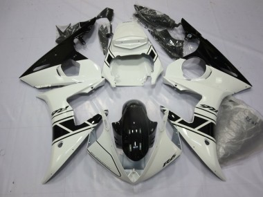 2003-2004 Schwarz & Weiß Yamaha R6 Motorrad Verkleidungen
