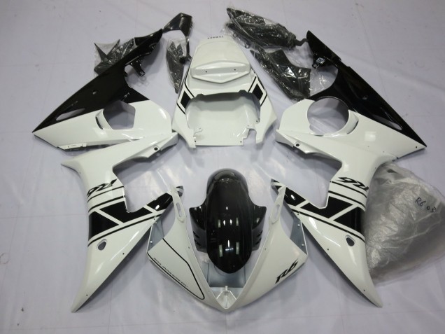 2003-2004 Schwarz & Weiß Yamaha R6 Motorrad Verkleidungen