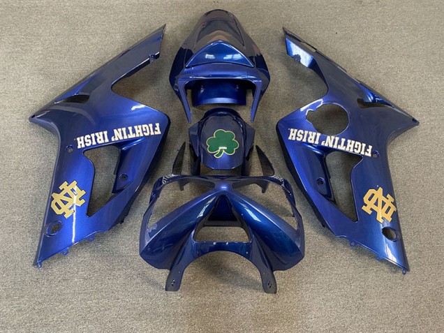 2003-2004 Tiefes Blau Kawasaki ZX6R Motorrad Verkleidungen