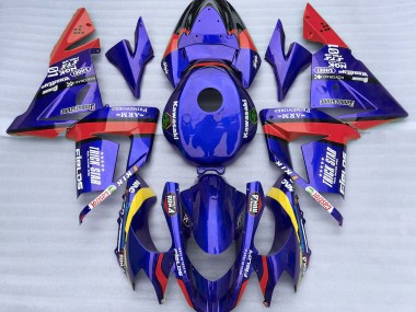 2004-2005 Blau & Rot Trickstar Kawasaki ZX10R Motorrad Verkleidungen