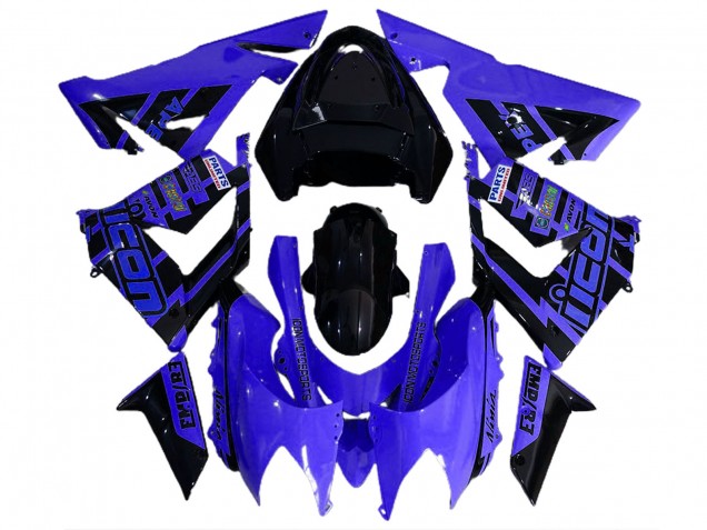 2004-2005 Blau & Schwarz & Logos Kawasaki ZX10R Motorrad Verkleidungen