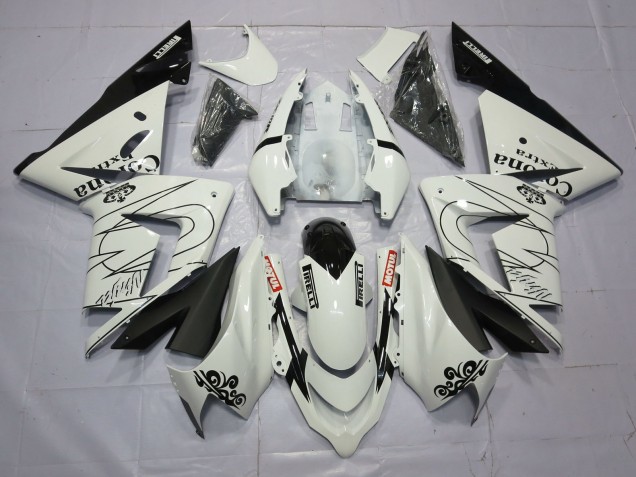 2004-2005 Weiß Corona Kawasaki ZX10R Motorrad Verkleidungen 2004-2005 Weiß Corona Kawasaki ZX10R Motorrad Verkleidungen