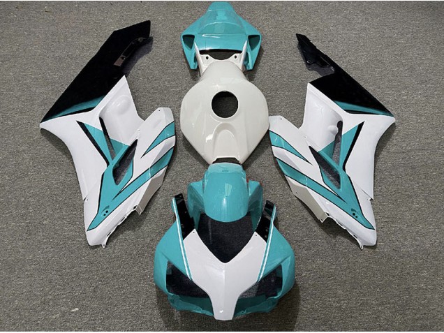 2004-2005 Cyan Weiß & Schwarz Glänzend Honda CBR1000RR Motorrad Verkleidungen 2004-2005 Cyan Weiß & Schwarz Glänzend Honda CBR1000RR Motorrad Verkleidungen