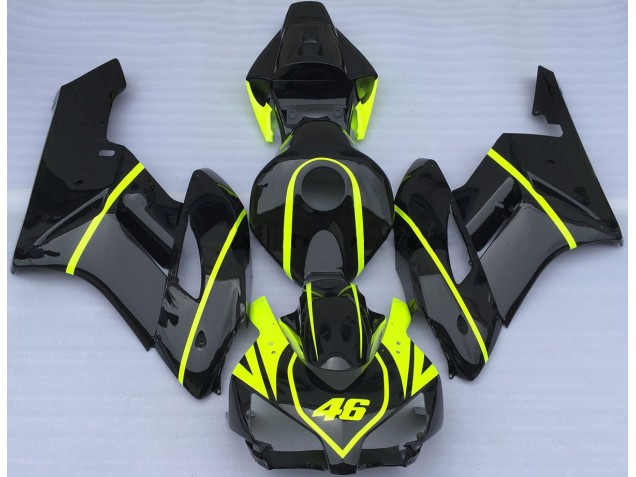 2004-2005 Ganz In Schwarz & High Viz 46 Honda CBR1000RR Motorrad Verkleidungen 2004-2005 Ganz In Schwarz & High Viz 46 Honda CBR1000RR Motorrad Verkleidungen