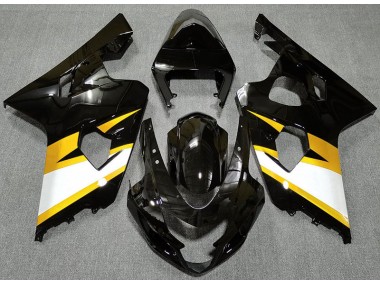 2004-2005 Glänzendes Schwarz & Gelb Suzuki GSXR 600-750 Motorrad Verkleidungen