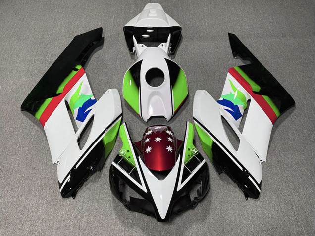 2004-2005 Grüne & Rot Flagge Honda CBR1000RR Motorrad Verkleidungen 2004-2005 Grüne & Rot Flagge Honda CBR1000RR Motorrad Verkleidungen