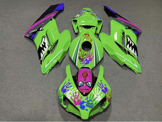 2004-2005 Grüner & Violetter Hai Honda CBR1000RR Motorrad Verkleidungen 2004-2005 Grüner & Violetter Hai Honda CBR1000RR Motorrad Verkleidungen