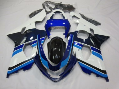 2004-2005 Hellblau Weiß & Schwarz Suzuki GSXR 600-750 Motorrad Verkleidungen