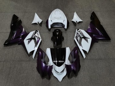 2004-2005 Weiß Lila & Schwarz Kawasaki ZX10R Motorrad Verkleidungen