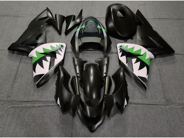 2004-2005 Matt Schwarz & Grün Kawasaki ZX10R Motorrad Verkleidungen