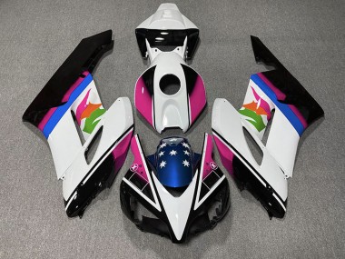 2004-2005 Pink & Blaue Flagge Honda CBR1000RR Motorrad Verkleidungen