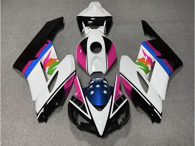 2004-2005 Pink & Blaue Flagge Honda CBR1000RR Motorrad Verkleidungen