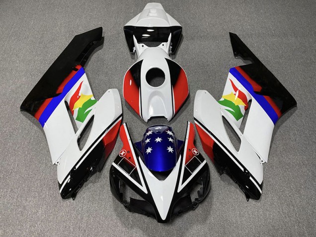 2004-2005 Rot & Blau Flagge Honda CBR1000RR Motorrad Verkleidungen 2004-2005 Rot & Blau Flagge Honda CBR1000RR Motorrad Verkleidungen