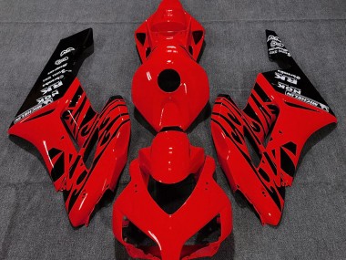 2004-2005 Rot Glänzend Flamme Honda CBR1000RR Motorrad Verkleidungen