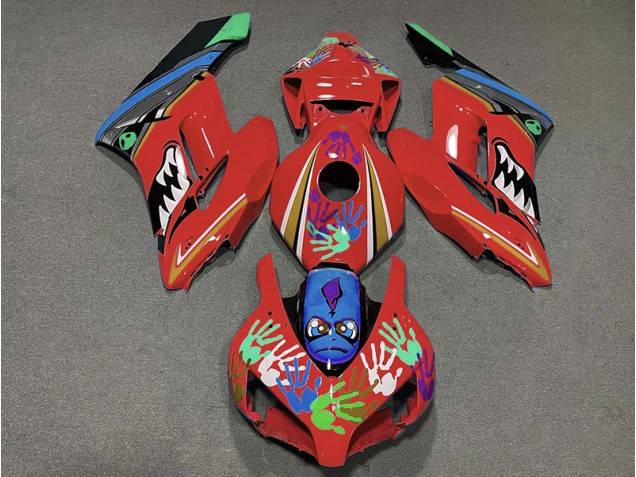 2004-2005 Rot Hai Honda CBR1000RR Motorrad Verkleidungen 2004-2005 Rot Hai Honda CBR1000RR Motorrad Verkleidungen