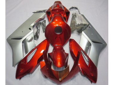 2004-2005 Rot-Silber Honda CBR1000RR Motorrad Verkleidungen