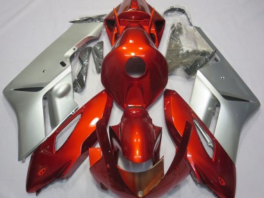 2004-2005 Rot-Silber Honda CBR1000RR Motorrad Verkleidungen