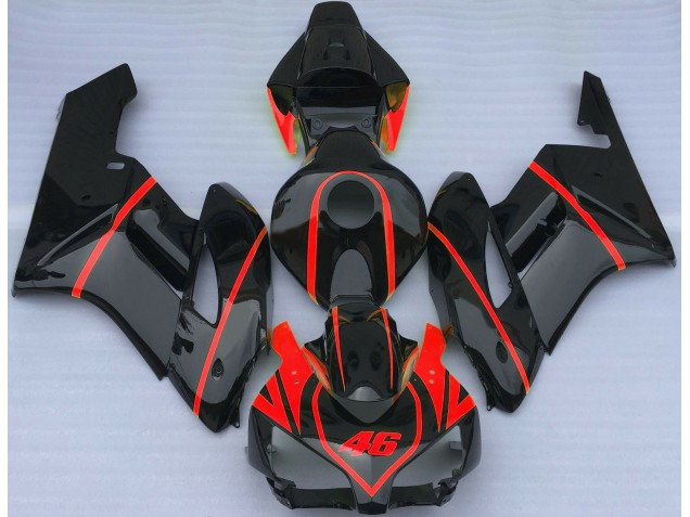 2004-2005 Schwarz Glänzend & Rot Honda CBR1000RR Motorrad Verkleidungen 2004-2005 Schwarz Glänzend & Rot Honda CBR1000RR Motorrad Verkleidungen