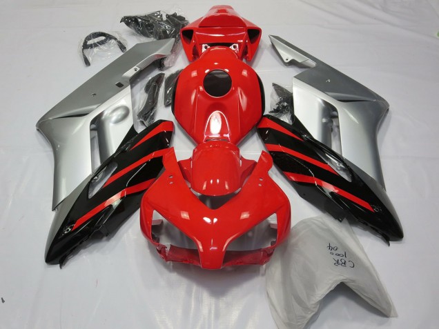 2004-2005 Silber Rot & Schwarz Honda CBR1000RR Motorrad Verkleidungen