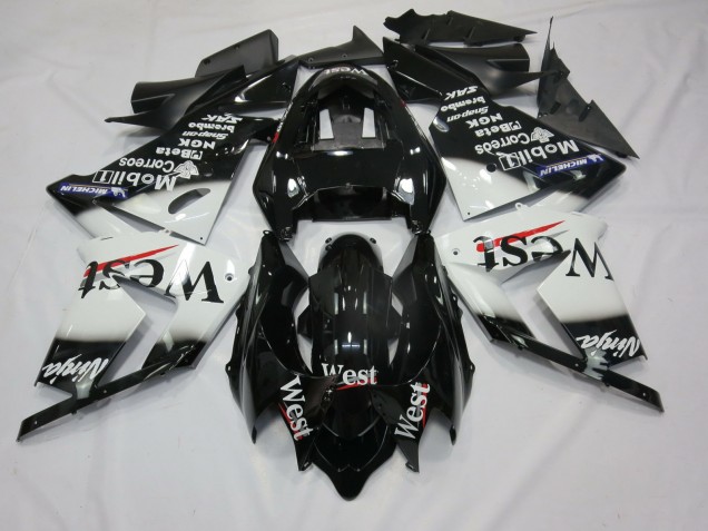 2004-2005 Weiß West Kawasaki ZX10R Motorrad Verkleidungen 2004-2005 Weiß West Kawasaki ZX10R Motorrad Verkleidungen