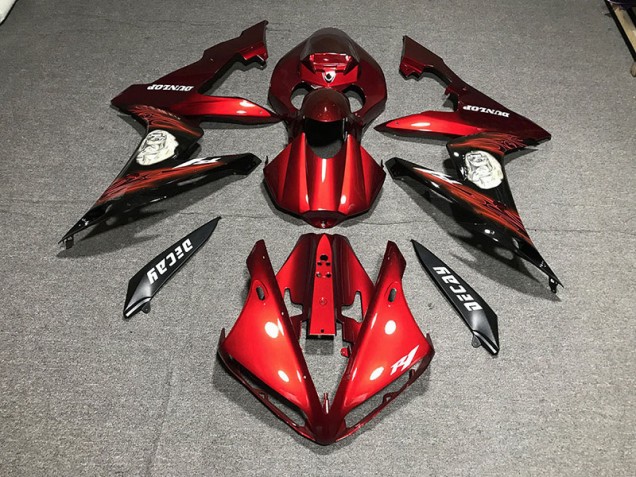 2004-2006 Rot Glänzend & Logos Yamaha R1 Motorrad Verkleidungen