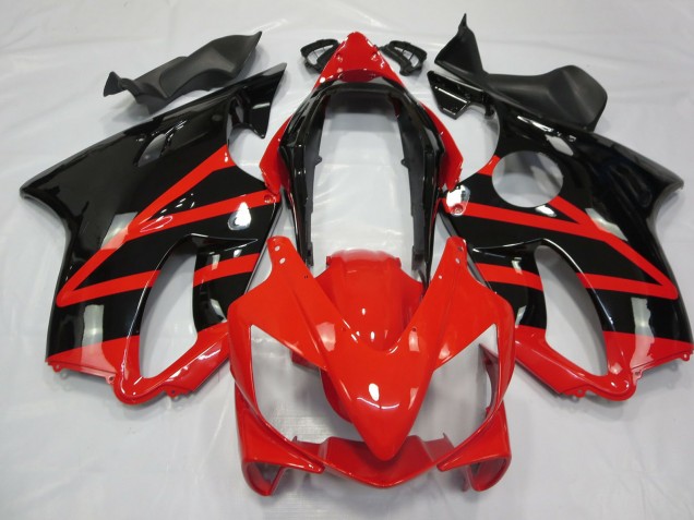 2004-2007 Glänzend Schwarz & Rot Honda CBR600 F4i Motorrad Verkleidungen