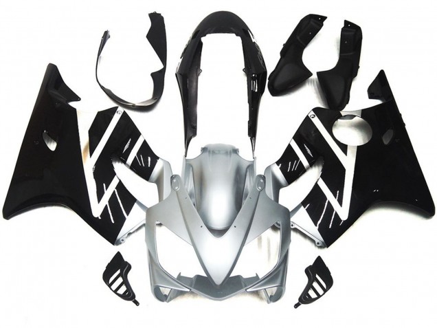 2004-2007 Silber Grau & Schwarz Glänzend Honda CBR600 F4i Motorrad Verkleidungen
