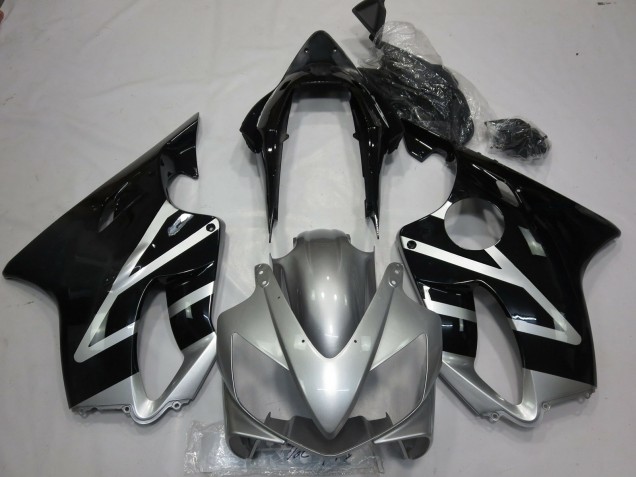 2004-2007 Silber & Schwarz Honda CBR600 F4i Motorrad Verkleidungen 2004-2007 Silber & Schwarz Honda CBR600 F4i Motorrad Verkleidungen