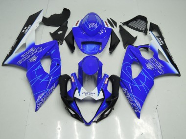 2005-2006 Blau & Weiß Corona Suzuki GSXR 1000 Motorrad Verkleidungen