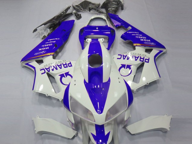 2005-2006 Blau & Weiß Custom Honda CBR600RR Motorrad Verkleidungen